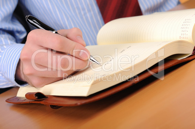 young business man working in an office