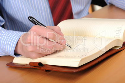 young business man working in an office