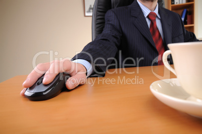 young business man working in an office