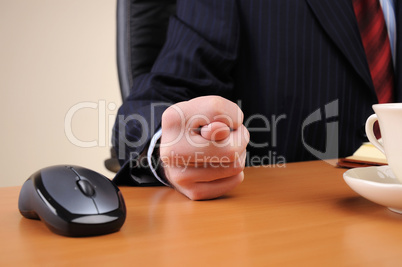 young business man working in an office