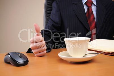 young business man working in an office