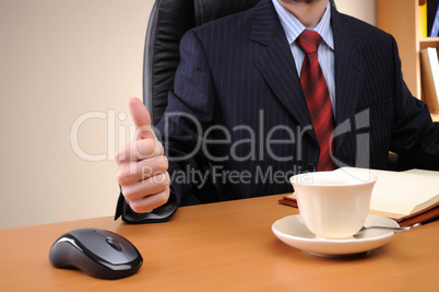 young business man working in an office