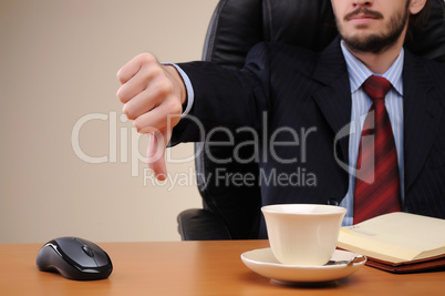 young business man working in an office