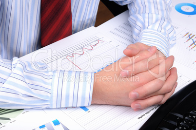 young business man working in an office