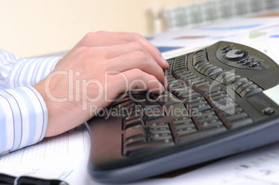 young business man working in an office