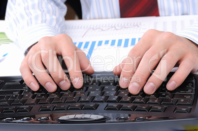 young business man working in an office