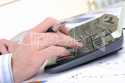 young business man working in an office