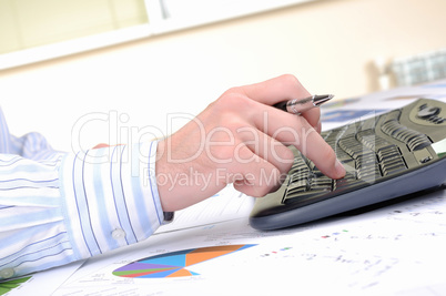 young business man working in an office