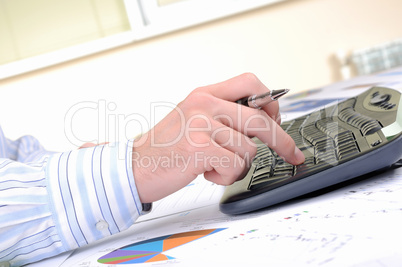 young business man working in an office