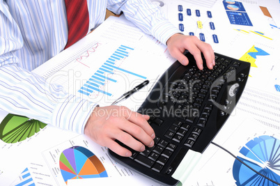 young business man working in an office