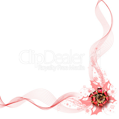 Beautiful design of white background red ribbon