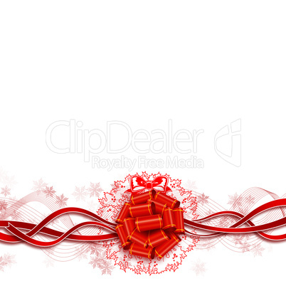 Beautiful design of white background red ribbon