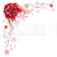 Beautiful design of white background red ribbon