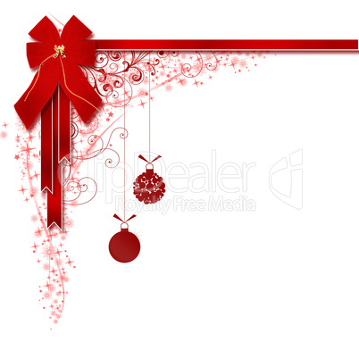 Beautiful design of white background red ribbon