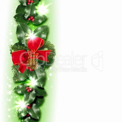 Background with traditional Christmas decoration