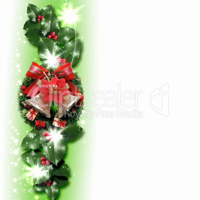 Background with traditional Christmas decoration