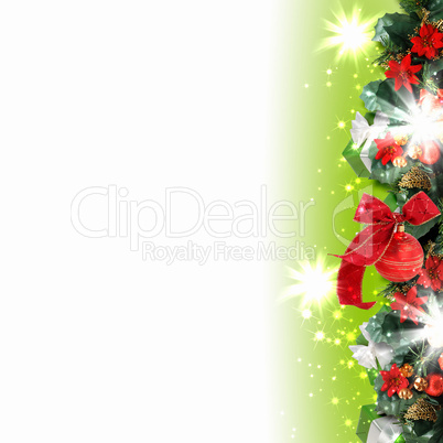 Background with traditional Christmas decoration