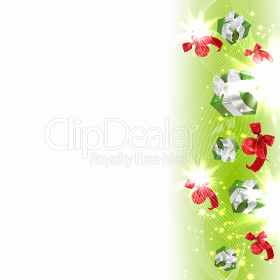 Background with traditional Christmas decoration