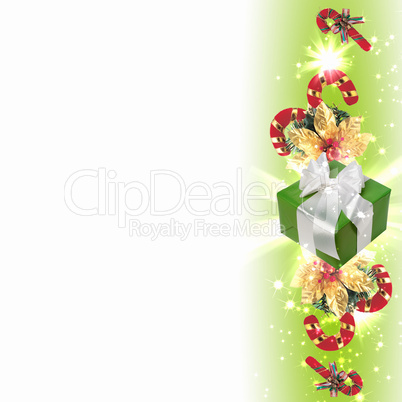 Background with traditional Christmas decoration