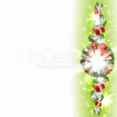 Background with traditional Christmas decoration