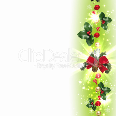 Background with traditional Christmas decoration