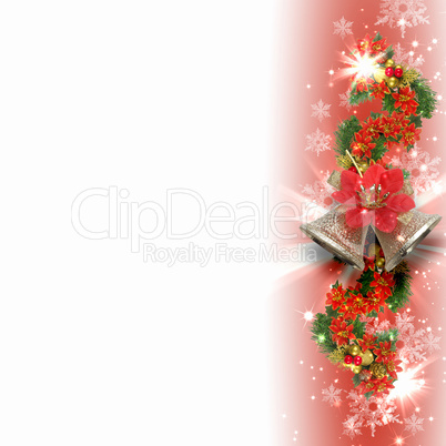 Background with traditional Christmas decoration