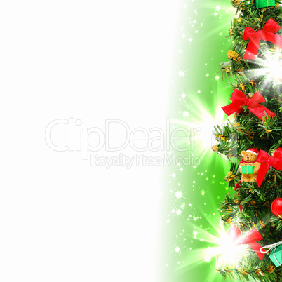 Background with traditional Christmas decoration