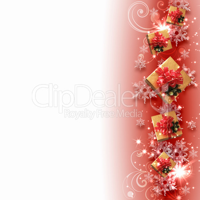 Background with traditional Christmas decoration