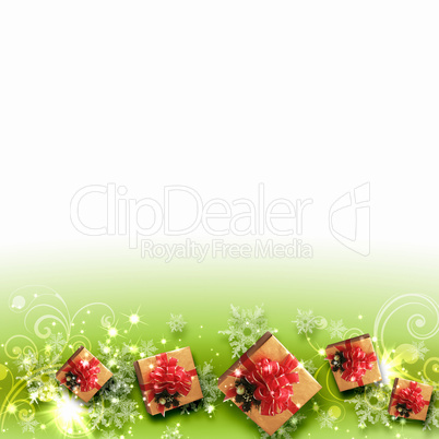 Background with traditional Christmas decoration