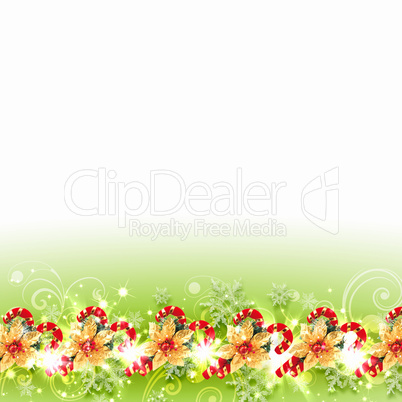 Background with traditional Christmas decoration