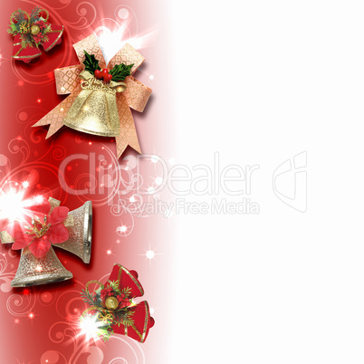 Background with traditional Christmas decoration