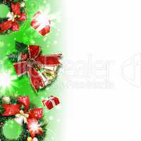 Background with traditional Christmas decoration