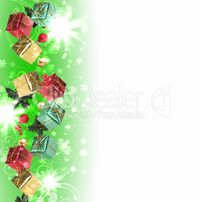 Background with traditional Christmas decoration