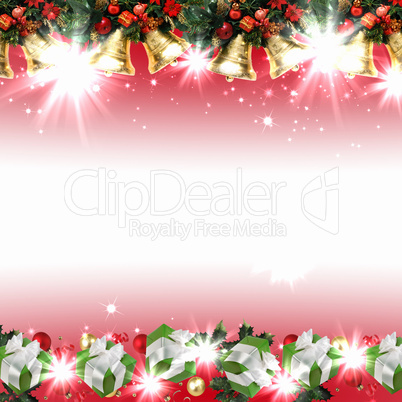 Background with traditional Christmas decoration