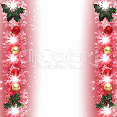 Background with traditional Christmas decoration