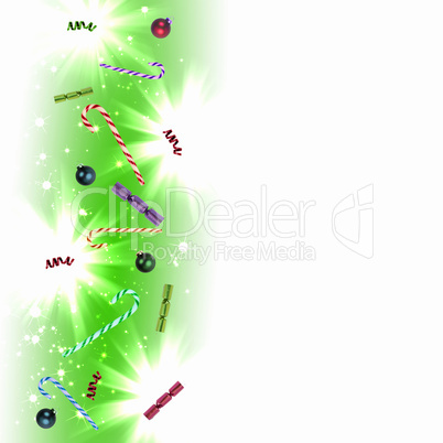 Background with traditional Christmas decoration