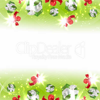 Background with traditional Christmas decoration