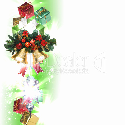 Background with traditional Christmas decoration