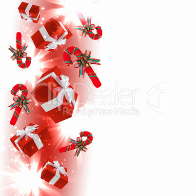 Background with traditional Christmas decoration