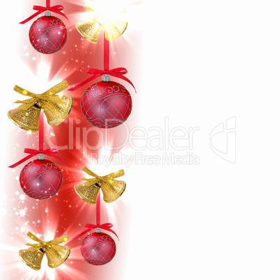 Background with traditional Christmas decoration