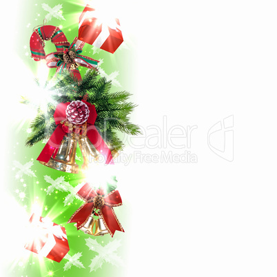 Background with traditional Christmas decoration