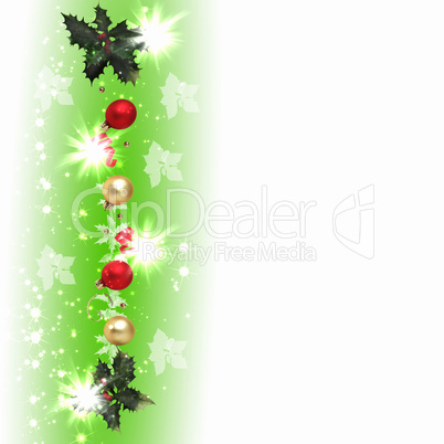 Background with traditional Christmas decoration