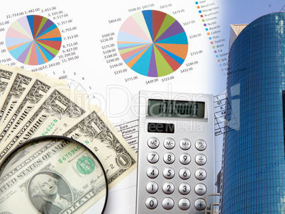Collage of various business elements. Collage of various business elements.