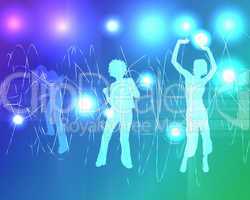 Disco or night club dancers