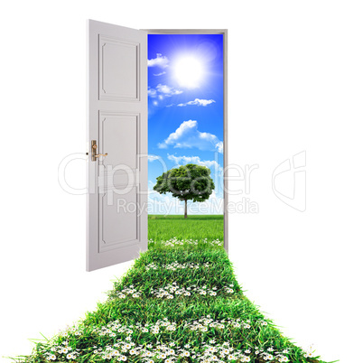 door toward nature