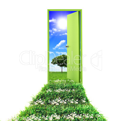 door toward nature