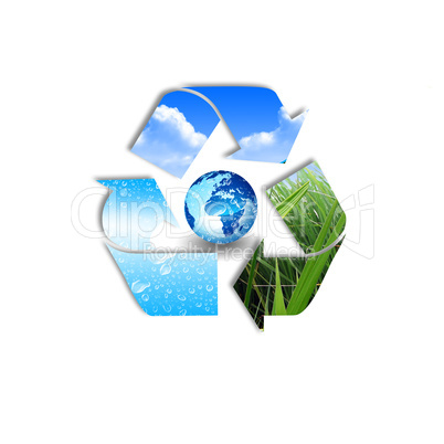 symbol of environment protection and recycling