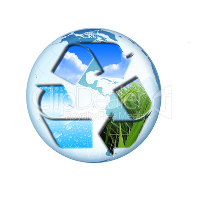 symbol of environment protection and recycling