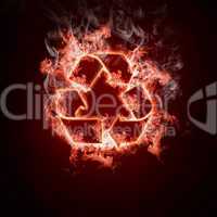 Symbol recycle open arms fire