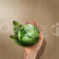 green earth with growing plant